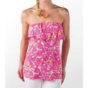Lilly Pulitzer Wiley Ruffle Tube Top